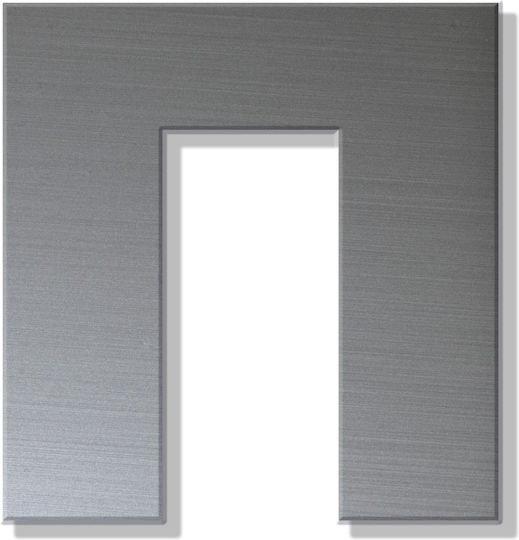 Γράμμα Κατοικιών Αυτοκόλλητο ''π'' 80 X 64 Mm Inox Ματ Πλαστικό Darvin