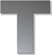 House Letter Sticker ''t'' 80 X 64 Mm Inox Matte Plastic Darvin
