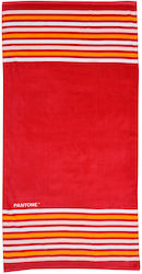 Stamion Pantone Beach Towel Cotton Red