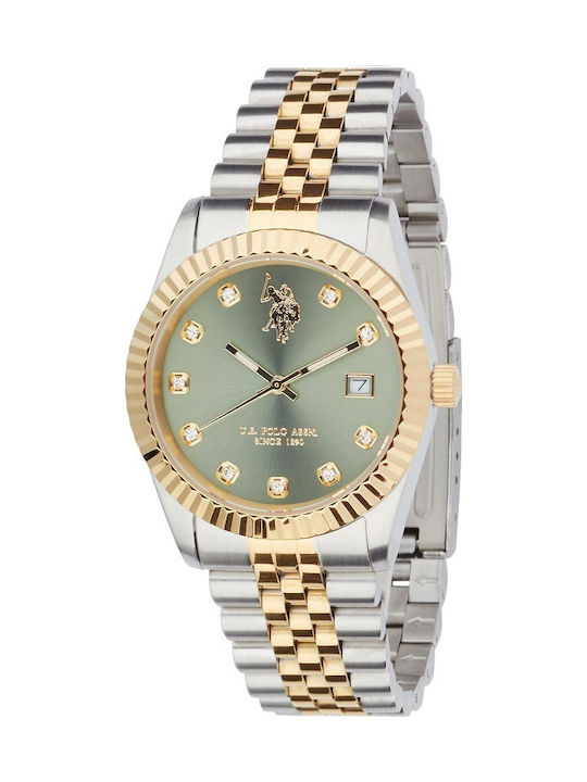 U.S. Polo Assn. Crystals Watch with Battery Mechanism