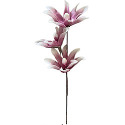 Dekorativer Blumen-Tricluster 68 cm Weiß-Staubrosa