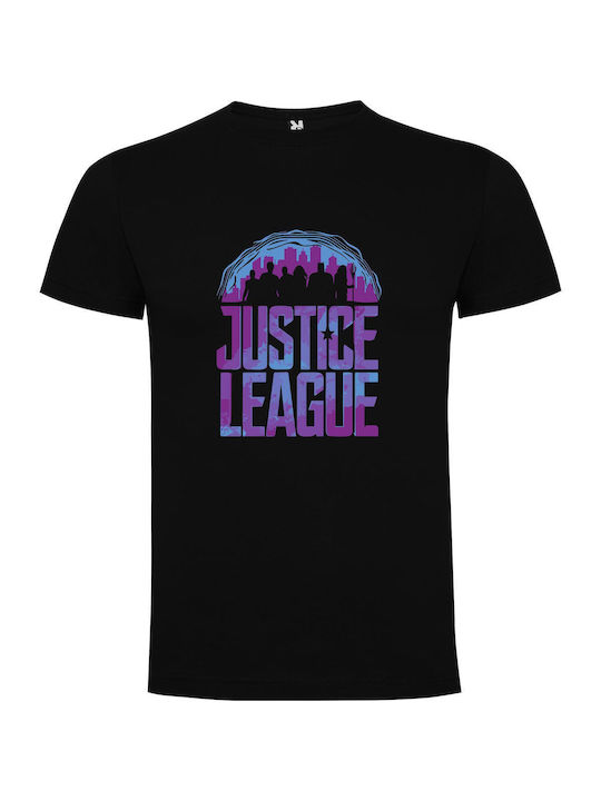 Legends Unite: Iconic Justice T-shirt Black Cotton