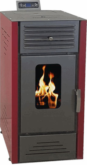 Thermosteel P12 Aero Σόμπα Pellet Αερόθερμη 12kW Κόκκινη