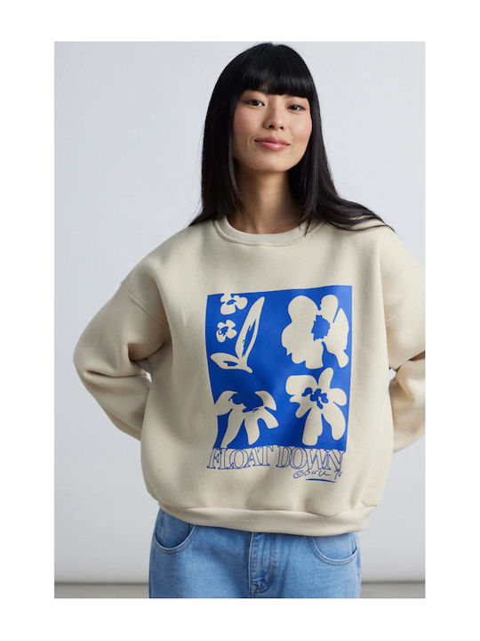 24 Colours Women's Fleece Sweatshirt Off White