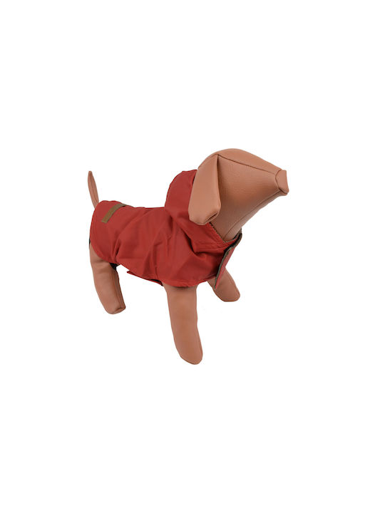 Wasserdichte Hundejacke Woofmoda mit Kapuze Burgunderrot S 46 46 31