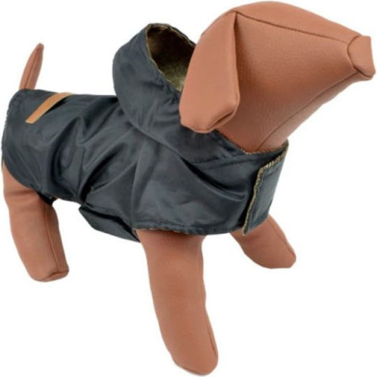 Woofmoda Black Waterproof Dog Coat with Hood with 37cm Back Length