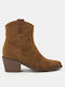 Damen Cowboy-Stiefeletten mit mittlerem Absatz Braun