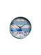 Wall Clock Plastic Blue Ø35cm