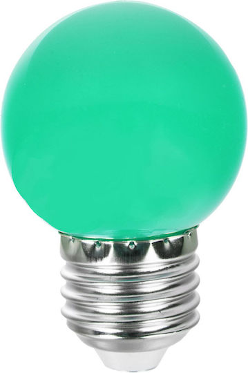 Led7 Λάμπα LED 2W για Ντουί E27 και Σχήμα G45 Πράσινο 80lm Dimmable