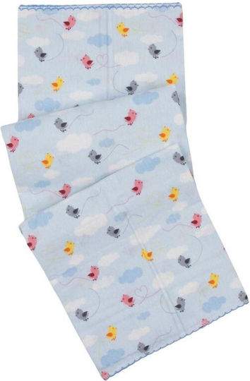 Kamtex Baby Swaddle Wrap Light Blue 80x90cm.