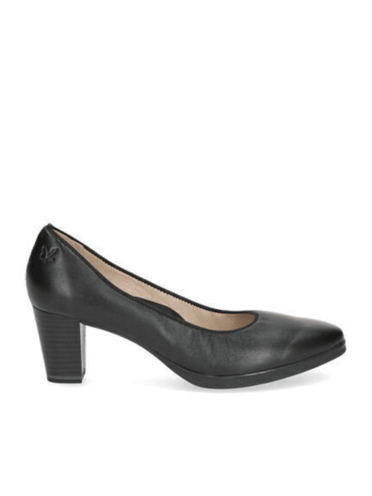 Leather Black Heels