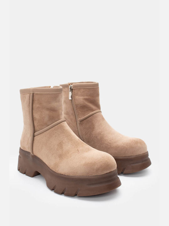 Luigi Damen Knöchelstiefel Beige