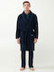 Vamp Χειμερινή Ανδρική Ρόμπα Fleece Blue