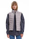 Kurz Damen Ärmellos Puffer Jacke für Winter Lila