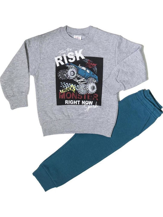 Kids Sweatpants Set Gray 2pcs