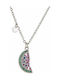 Gold Plated Steel Chain Kids Necklaces Καρπούζι Με Πέτρες NC-0031