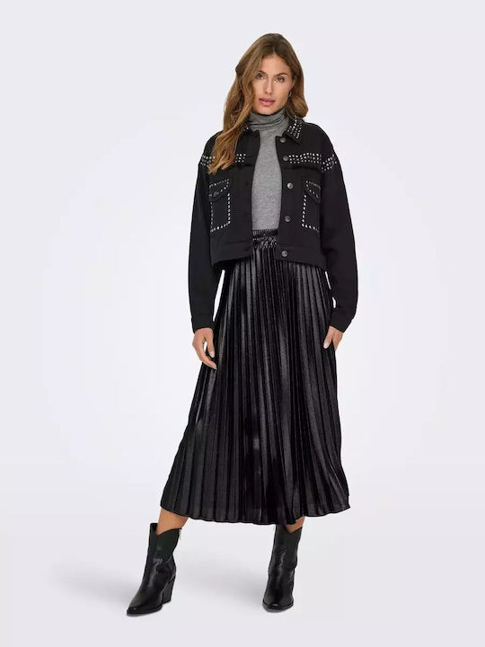 Only Pleated Skirt in Black color