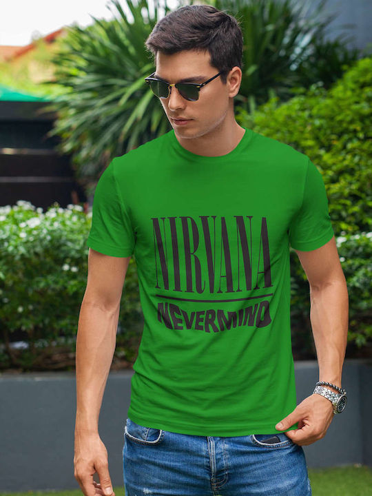 T-shirt Nirvana Πράσινο Βαμβακερό