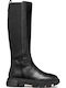 Leder Damenstiefel Schwarz