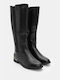 Luigi Synthetic Leather Women's Boots with Rubber / Zipper & Fur Black