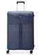 Delsey Ordener Large Hard Blue Suitcase With 4 Wheels Height 77cm