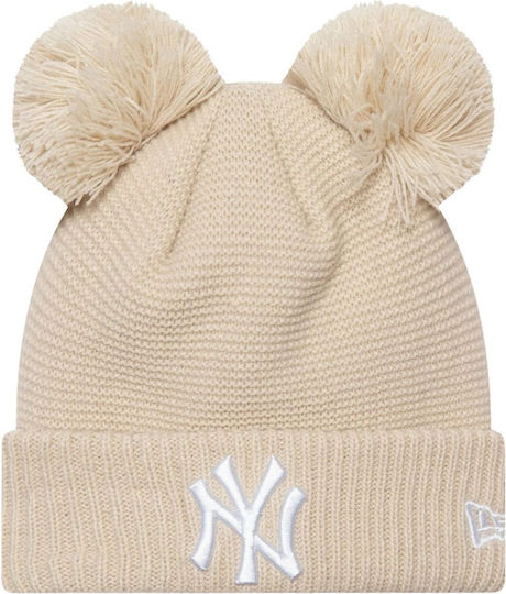 Yankees Beanie Beanie Knitted in Beige color