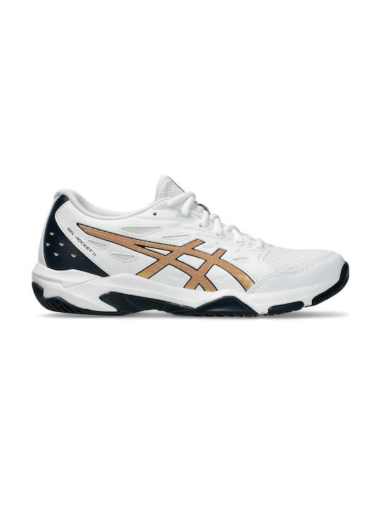 Gel-rocket 11 Damen Sportschuhe Volleyball Wht / Gld