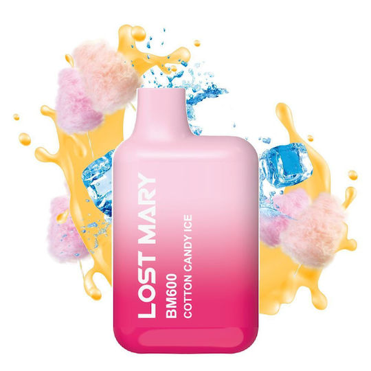 Lost Mary Einweg-E-Zigarette 600 Einweg-E-Zigaretten Cotton Candy Ice 2ml 20mg Rosa