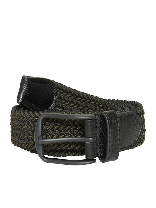 Elastică Curea Bărbați Tricotat Khaki/Beige