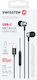 Swissten 51109100 In-Ear Freisprecheinrichtung Kopfhörer mit Stecker USB-C Schwarz