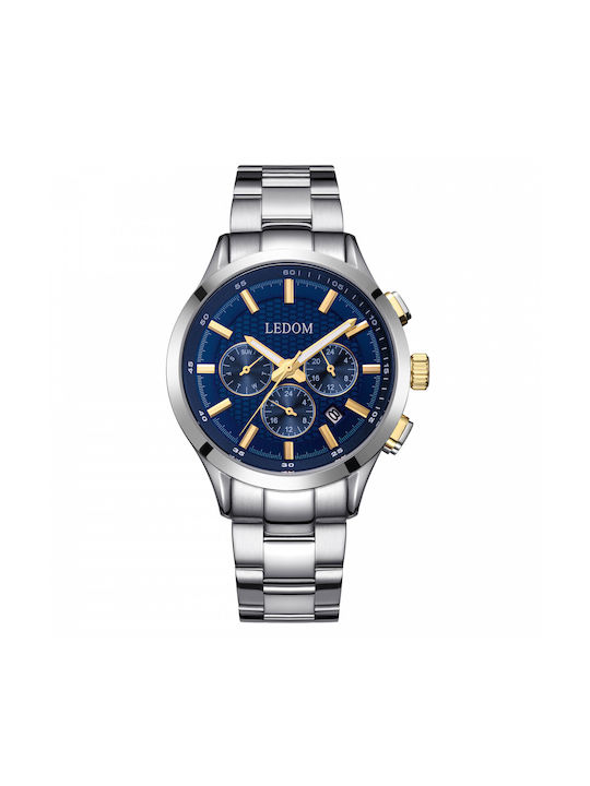 Le Dom Watch Battery with Blue Metal Bracelet