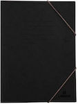 Logigraf Folder Prespan with Rubber Band and Ears for Paper A4 Black