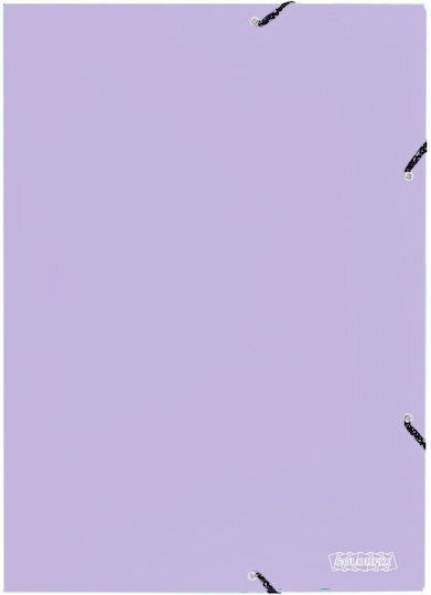 Colorfix Φάκελος Πρεσπάν Διαφανής με Λάστιχο και Αυτιά για Χαρτί A4 Μωβ