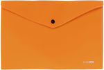 Optima Folder Transparent with Button for Paper A4 Orange 180E31301-06