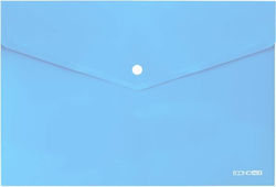 Optima File Folder Transparent with Button Blue Optima File Folder Transparent with Button Blue