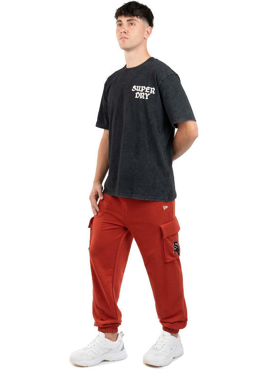 New Era Cargo Sweatpants with Elastic Red