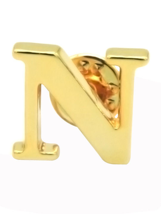 Καρφίτσα Επίχρυση Γράμμα N