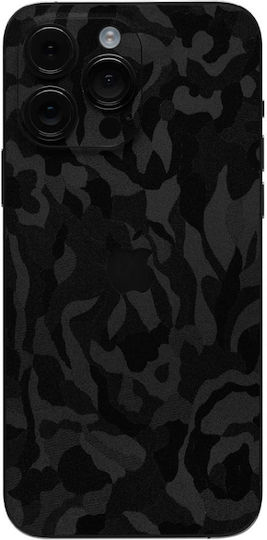 Protective Back Skin Sticker for Apple iPhone 15 Pro Max Gams Premium Vinyl Skin Back Plate Camo Black Gams-vnl-skin-cb-001-074