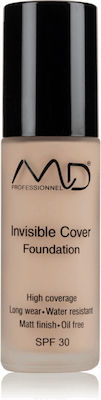 MD Professionnel Invisible Cover Flüssiges Make-up LSF30 02 Warm Beige 30ml