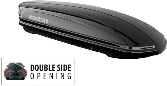 Menabo Car Roof Box with Dual-Side Opening 460lt Black Glossy