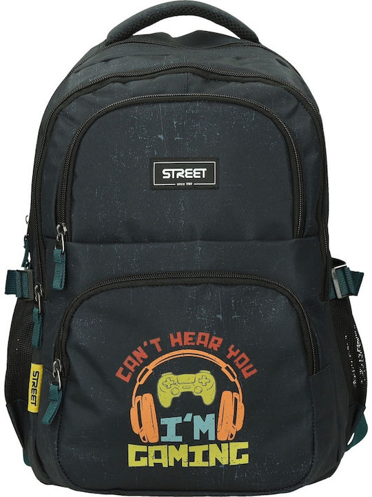 Street School Bag Backpack Junior High-High School Multicolour with Water Bottle Holder