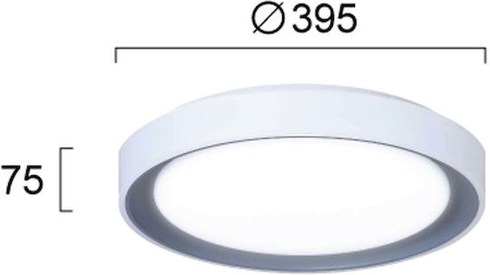 Viokef Plafonieră de Tavan Gri cu LED Integrat