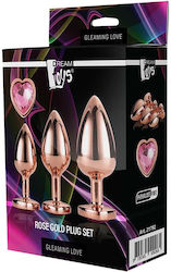 Dream Toys Πρωκτικές Σφήνες Σετ Ροζ 3τμχ