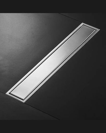Naron Floordrain Rostfreier Stahl Kanal Boden mit Größe 60x8cm Silber