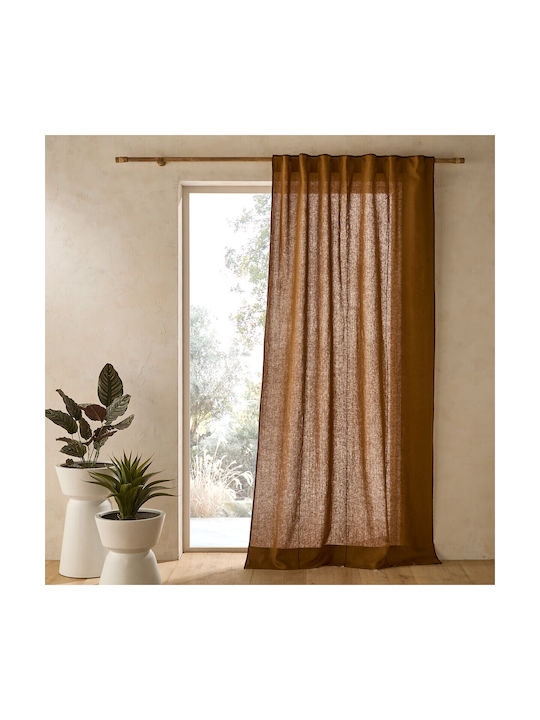 Am.Pm Vorhang mit Tunnel Braun 350527804_10522_44 140x220cm