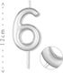 Κεράκι Γενεθλίων "6" σε Ασημί Χρώμα SILVER6