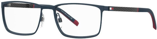 Tommy Hilfiger Men's Metal Prescription Eyeglass Frame Blue TH1918 FLL