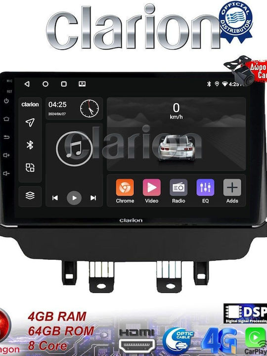 Clarion Sistem Audio Auto pentru Mazda CX-3 2014-2021 (Bluetooth/USB/WiFi/GPS/Apple-Carplay/Android-Auto)