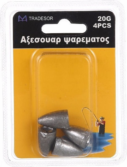 Kruzzel Βαρίδιο Ψαρέματος Μολύβδου 80gr Σετ 2τμχ