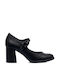 Exe Synthetic Leather Black Heels